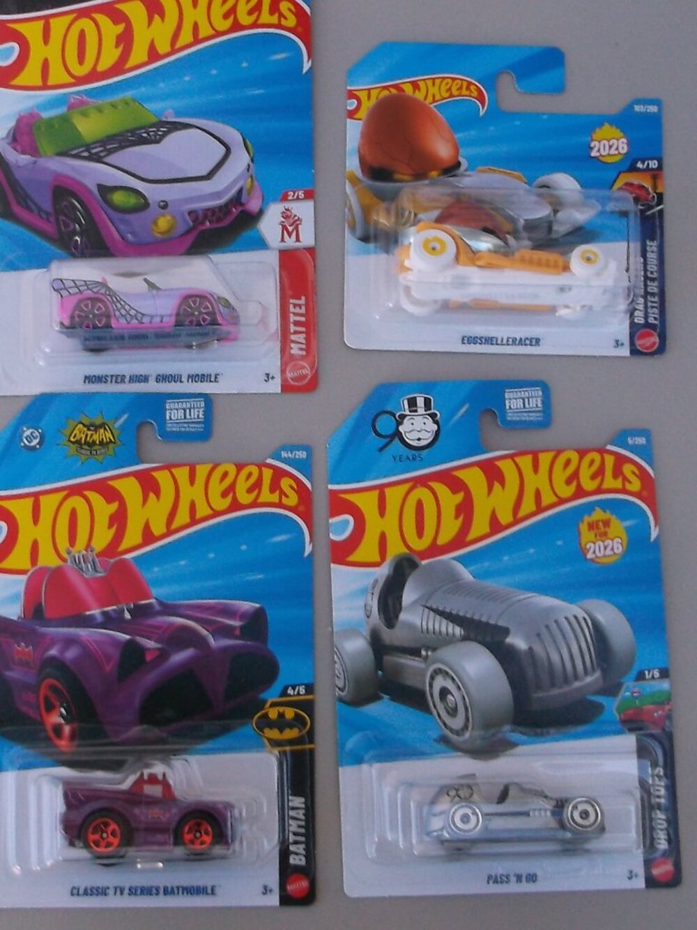 NWT Mattel Hot Wheels 4 car bundle